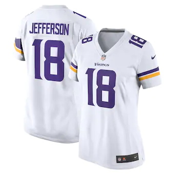 womens nike justin jefferson white minnesota vikings game j